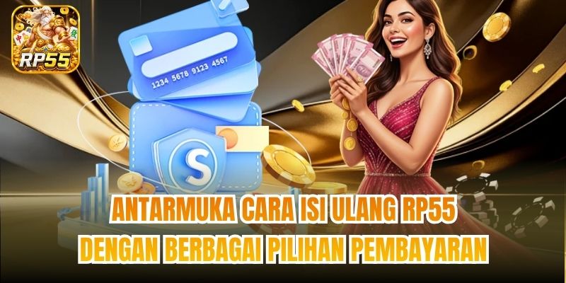 Antarmuka cara isi ulang RP55 dengan berbagai pilihan pembayaran